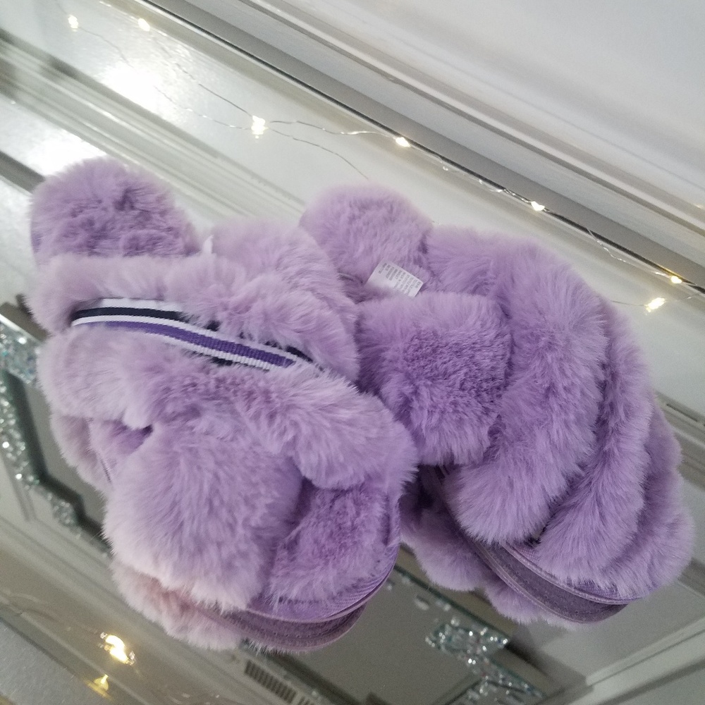 Faux Fur Shaggy Slide Slippers